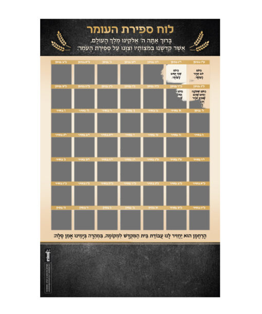 Sefiras HaOmer magnet – Scratch off